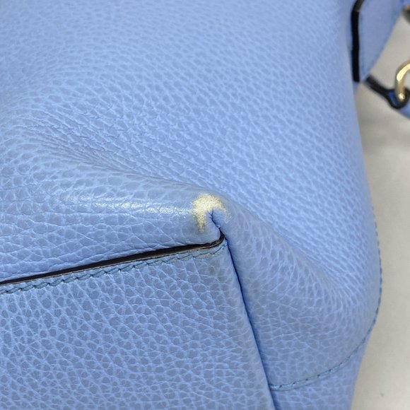 Gucci Interlocking G Handbag 449651 Leather Blue Champagne 2-Way Bag for Women - Picture 6 of 14